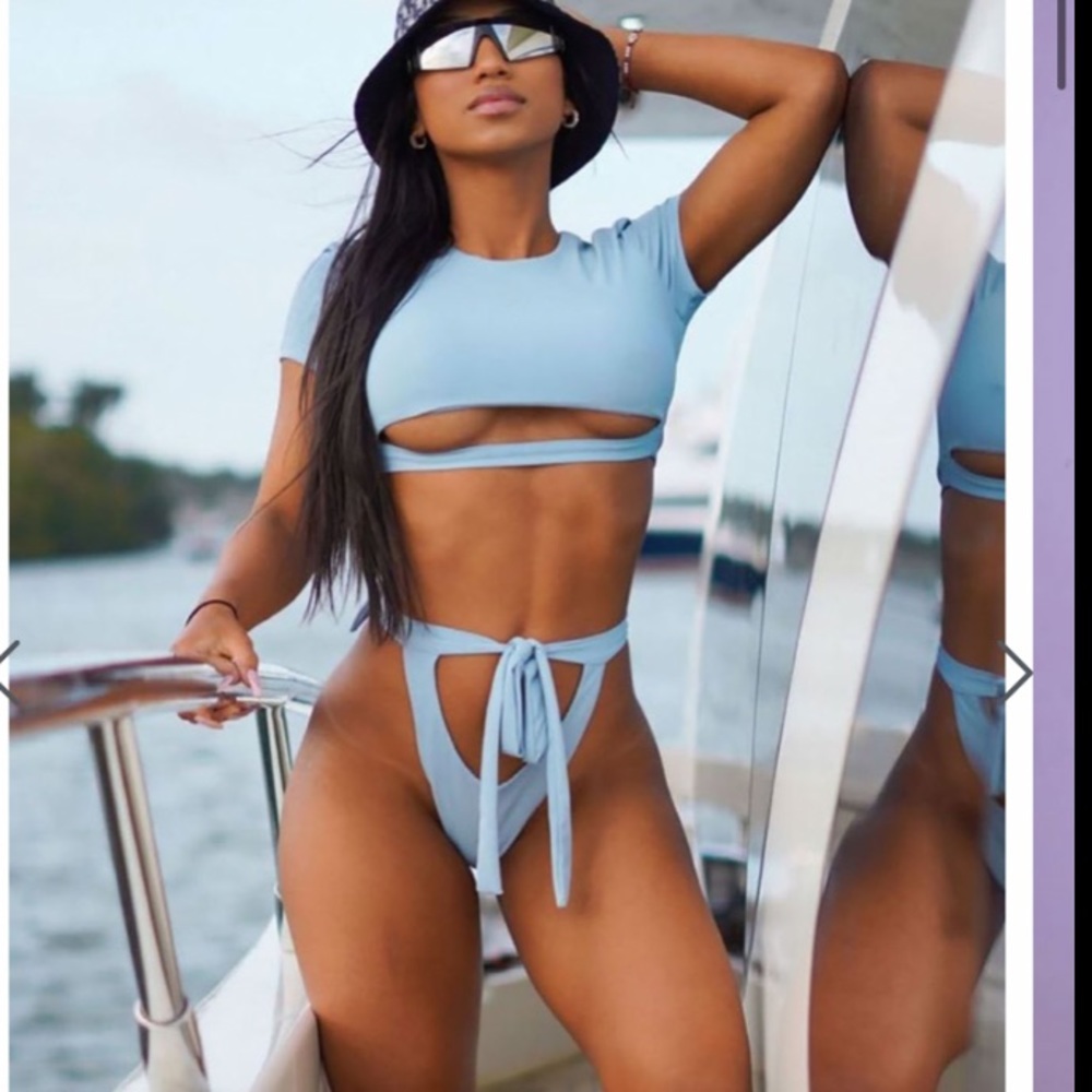 Fashion Nova Blue Gray Bikini